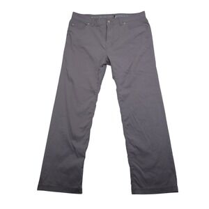 Prana Brion Slim Fit Mens Pants Size 38 Gray Nylon‎ Hiking Active 38x31